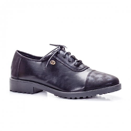 Pantofi Adesia negri casual -rl tip Oxford pentru Office sau zi