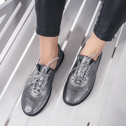 Pantofi Baieli gri casual -rl tip Oxford pentru Office sau zi