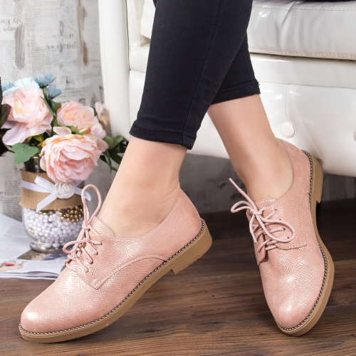 Pantofi Dolce roz pal casual -rl tip Oxford pentru Office sau zi