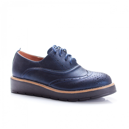 Pantofi Dorimo albastri casual tip Oxford pentru Office sau zi