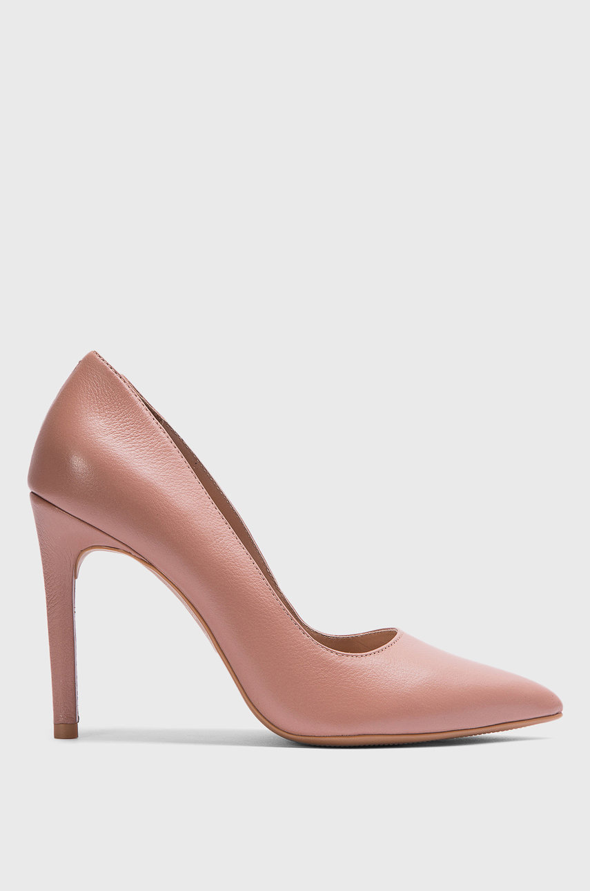 Pantofi roz pal cu toc subtire Kazar Studio din piele naturala Cod MPYK-OBD03G_30X