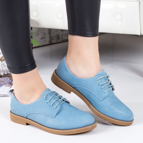Pantofi Olevia albastri casual -rl tip Oxford pentru Office sau zi