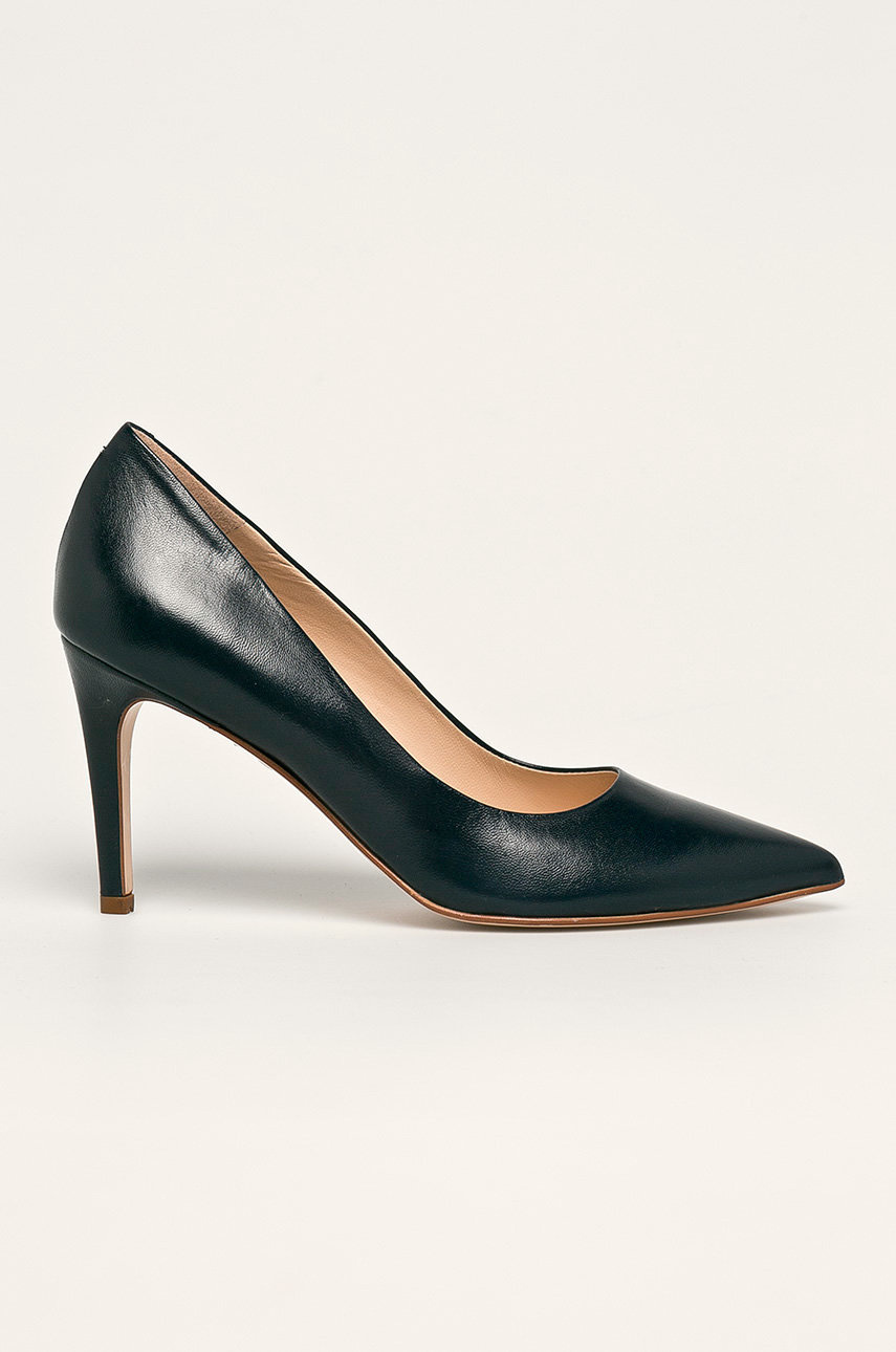 Pantofi bleumarin cu toc subtire Solo Femme din piele naturala Cod PPYK-OBD2S7_59X