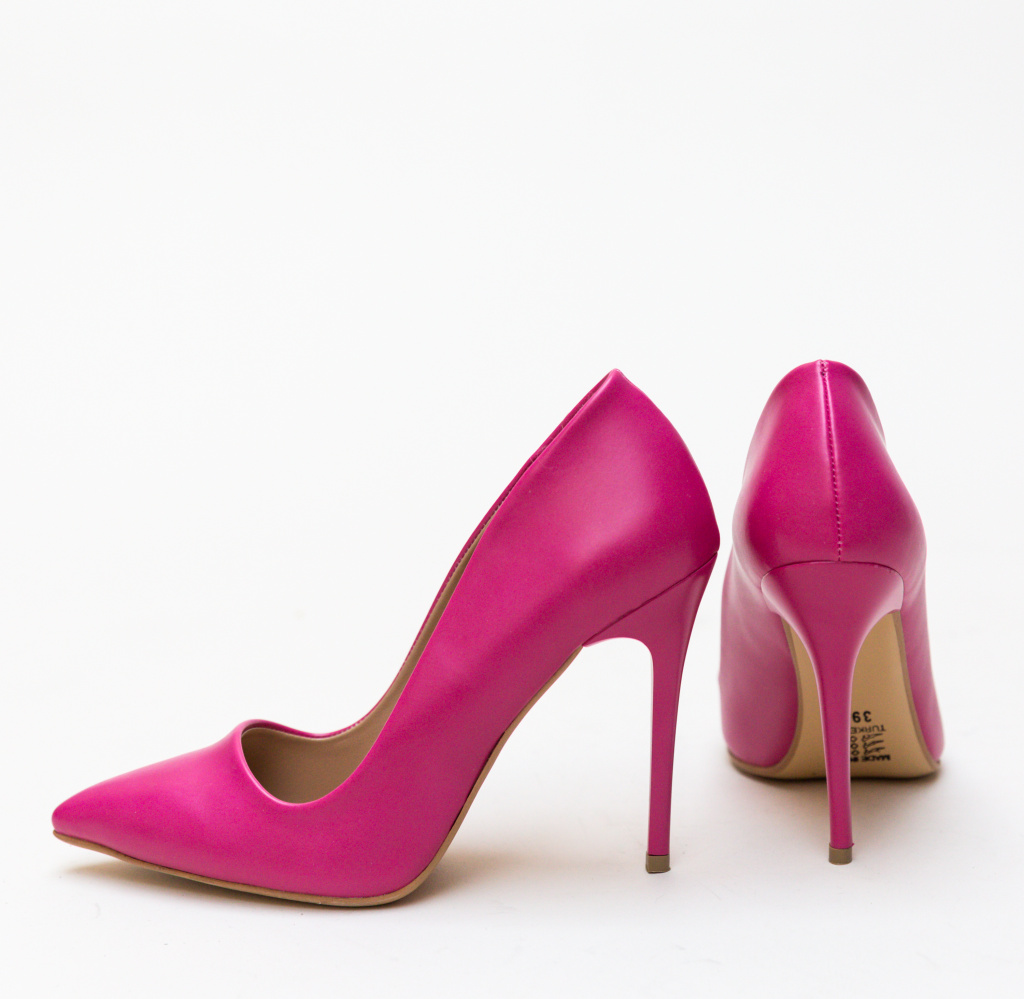 Pantofi Vilegas Roz de seara eleganti cu toc subtire