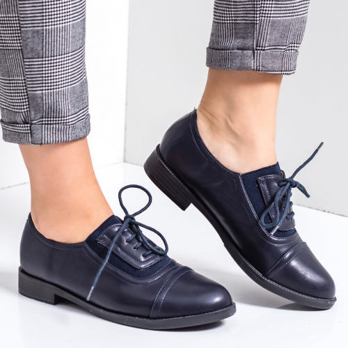 Pantofi dama casual albastri Cigaria-rl tip Oxford pentru Office sau zi