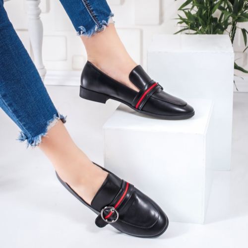 Pantofi dama casual negri Harifia tip Oxford pentru Office sau zi