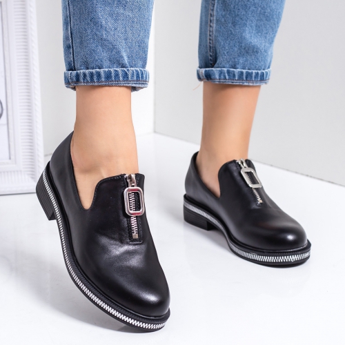 Pantofi dama casual negri Miuta-rl tip Oxford pentru Office sau zi