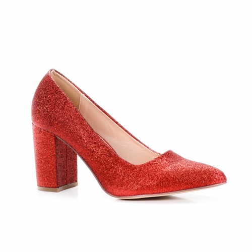 Pantofi dama cu toc rosii Lusaria -rl de seara ieftini