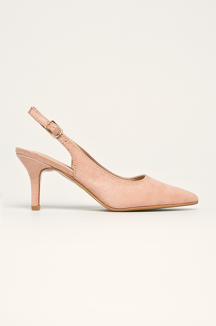 Pantofi roz pal cu catarama si toc subtire Answear din imitatie de piele intoarsa Cod BBYK-OBD09B_30X