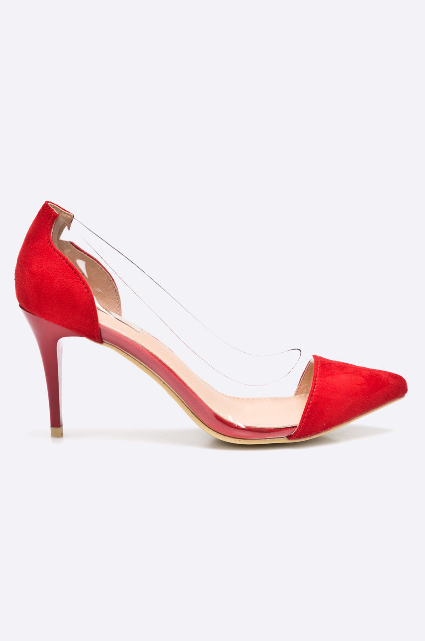 Pantofi rosii Answear cu toc subtire comozi din material textil cu sintetic Cod BP8W-OBD043_33X