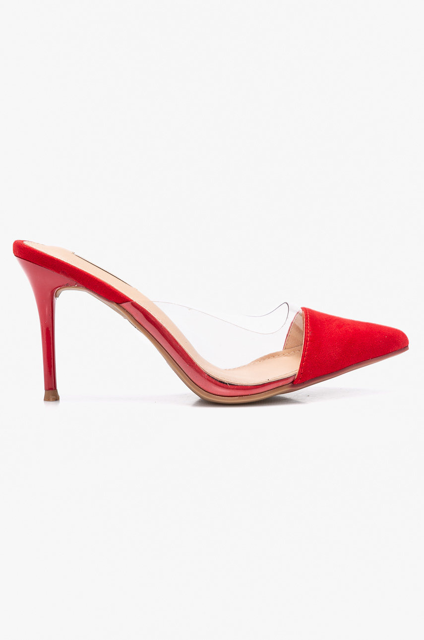 Pantofi de ocazie rosii cu toc subtire Answear din material textil cu sintetic Cod BP8W-OBD04H_33X