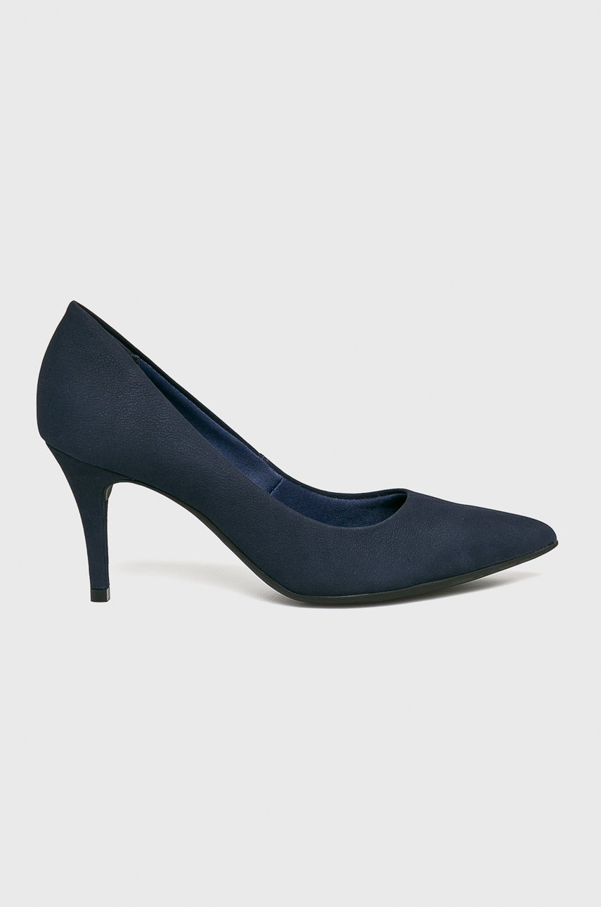 Pantofi bleumarin comozi cu toc subtire Answear din material sintetic, textil cu piele naturala Cod B98W-OBD024_55X