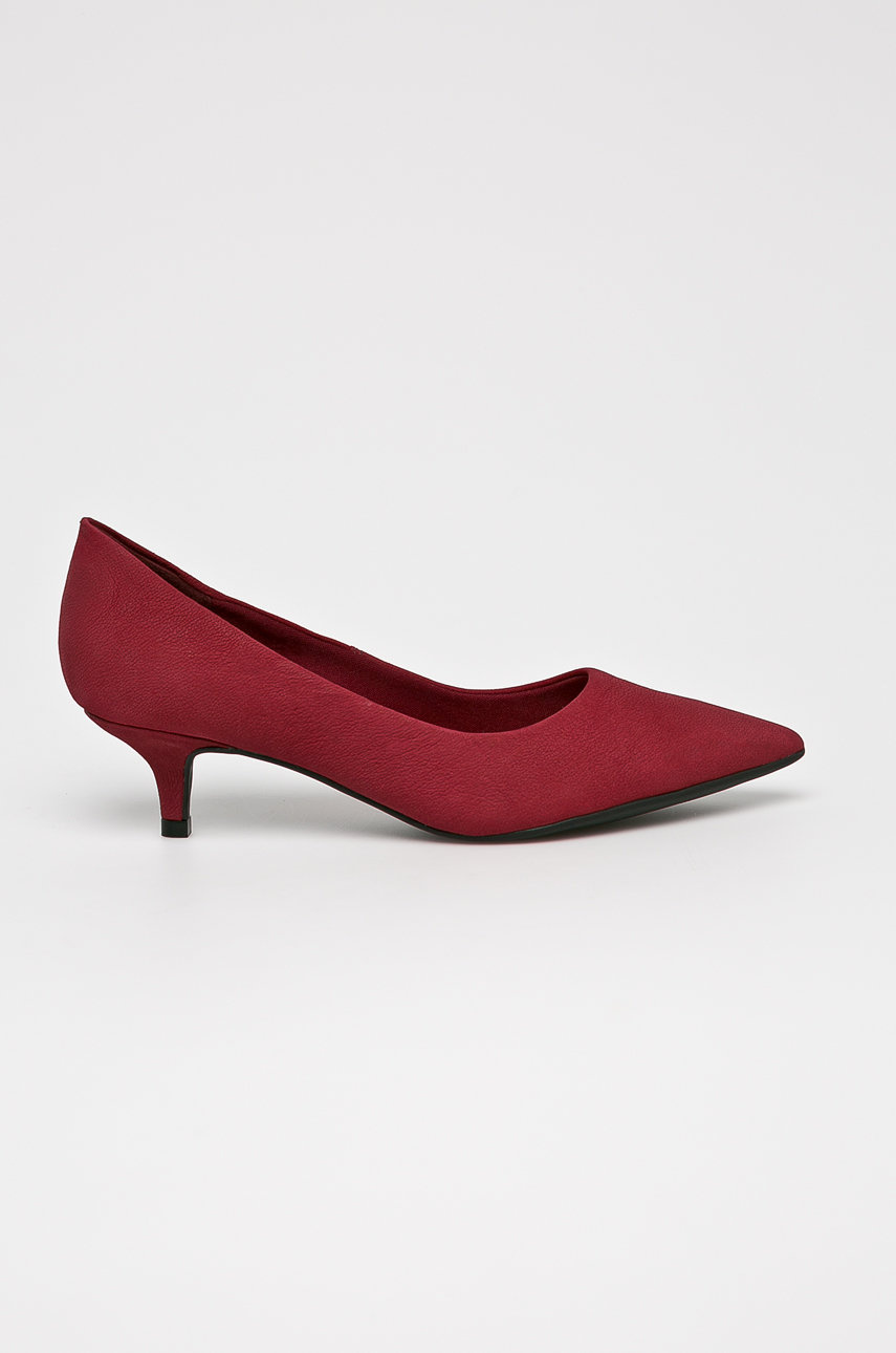 Pantofi de seara rosii cu toc stabil subtire Answear din piele naturala Cod B98W-OBD02C_83X