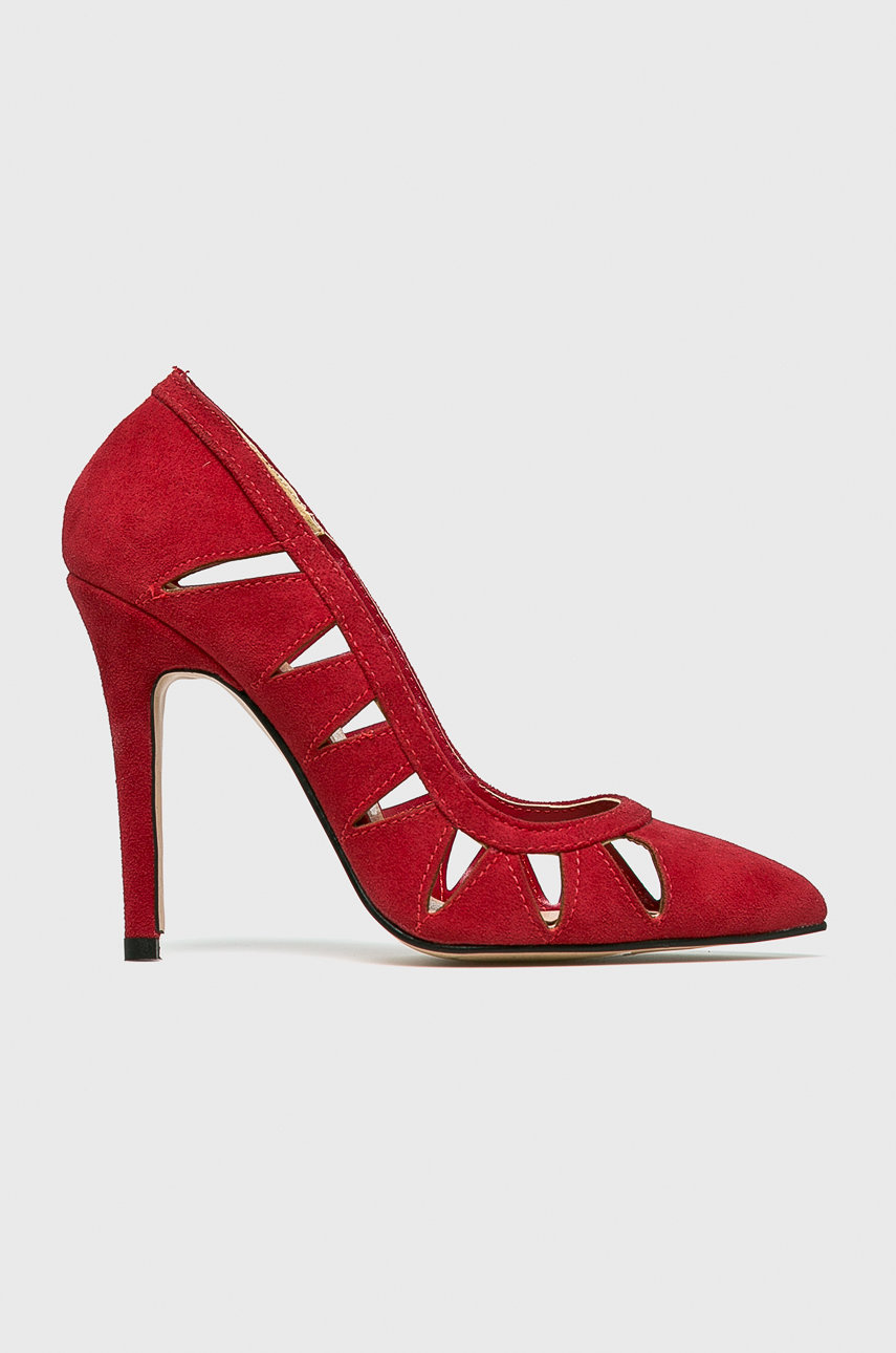 Pantofi dama rosii cu toc subtire Answear din material textil Cod BP84-OBD02I_33X