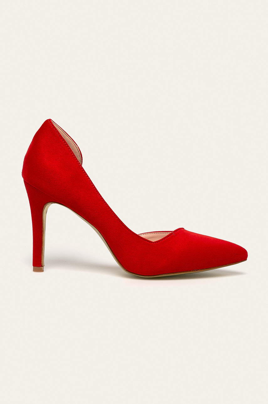 Pantofi eleganti rosii cu toc subtire Answear din imitatie de piele intoarsa Cod BBYK-OBD0NT_33X