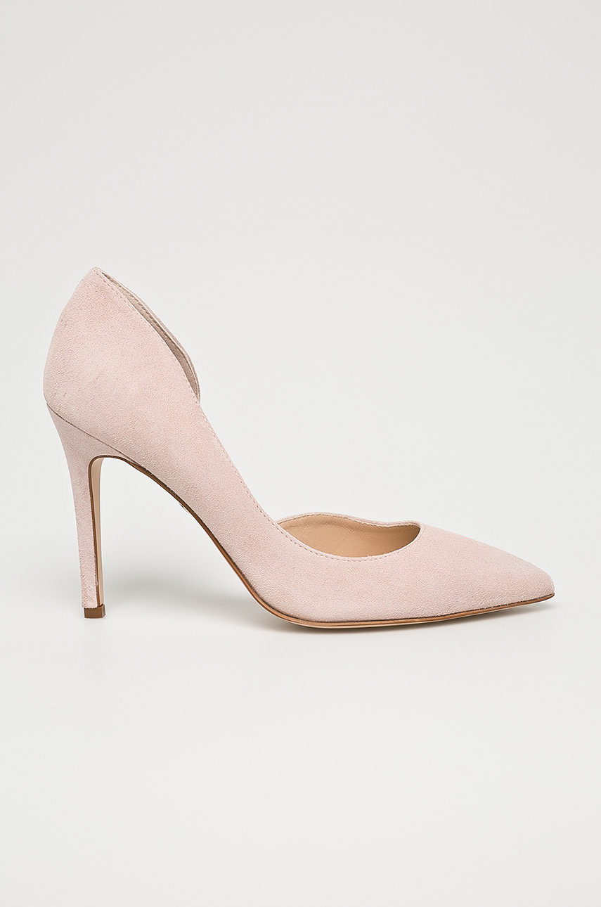 Pantofi de nunta roz pudra cu toc subtire Solo Femme din material sintetic cu piele naturala Cod PP84-OBD1WA_03X