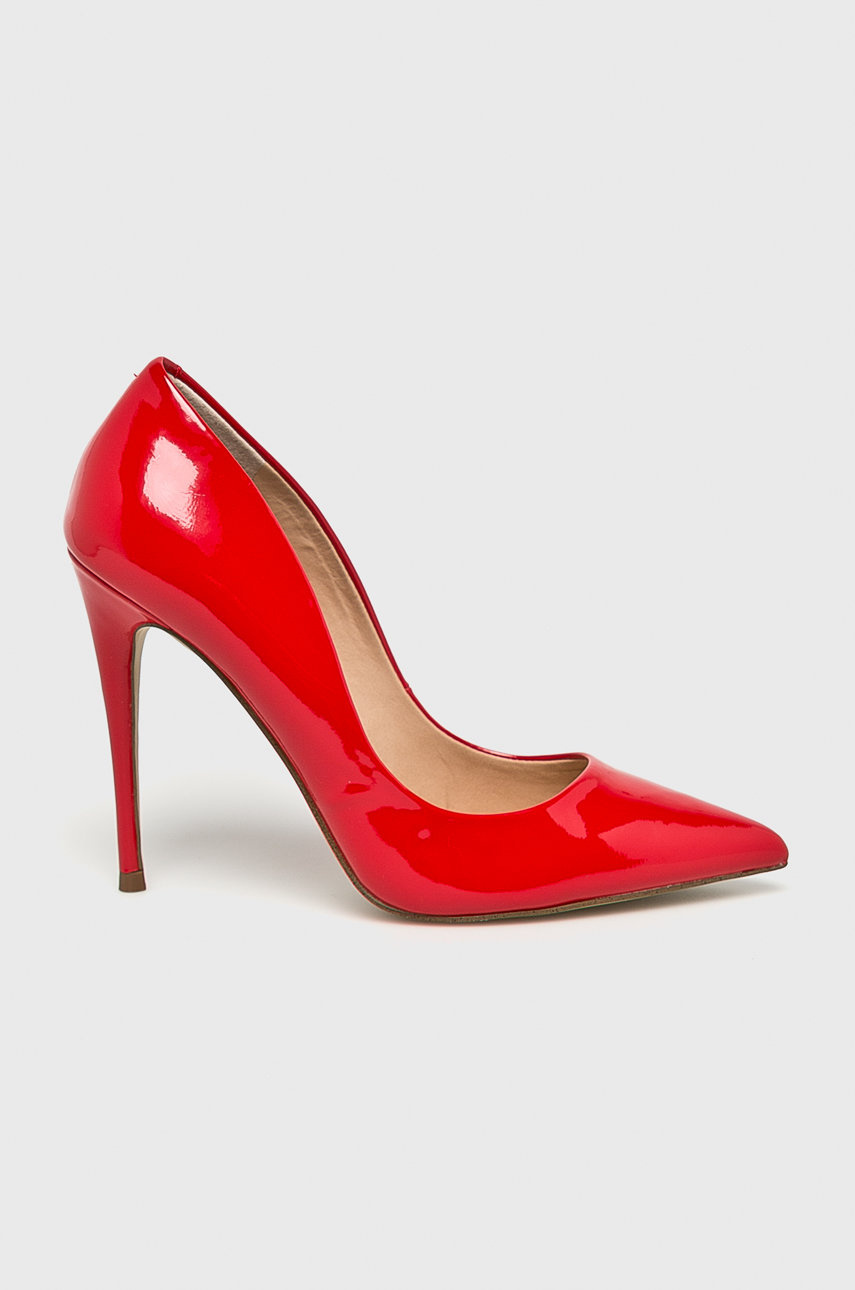 Pantofi de seara rosii luciosi cu toc subtire eleganti Steve Madden din material sintetic Cod 9B8W-OBD1M9_33X