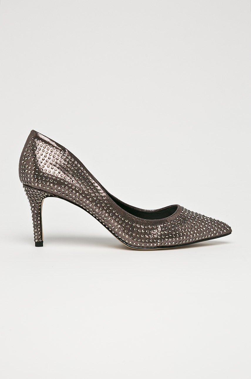 Pantofi de seara gri inchis cu toc subtire eleganti Steve Madden din material textil Cod PP84-OBD1LP_90X
